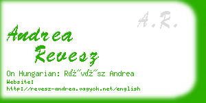 andrea revesz business card